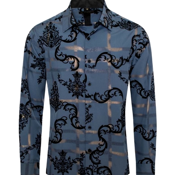 chuxx | Shirts | 866 B3 Elegant Gray Long Sleeve Shirt For Any Occasion